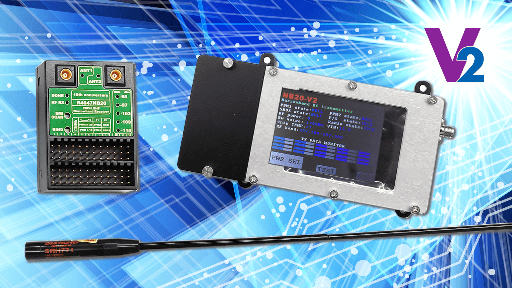 Rmilec NB20 V2 Advanced 20-Channel UHF Long Range System (LRS) / 4047NB20